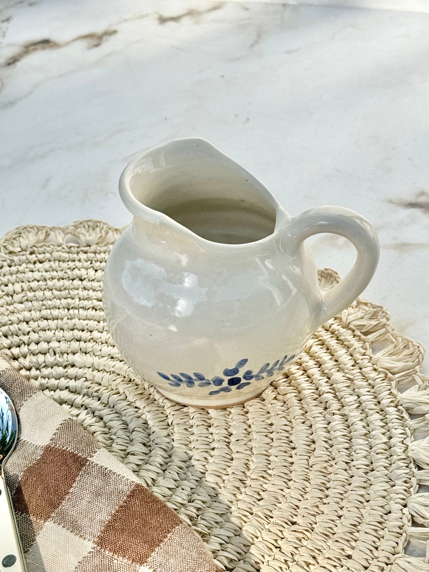 Hand-painted Margot Creamer, Blue