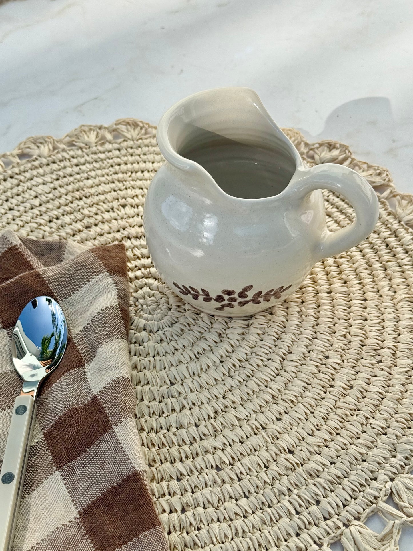 Hand-painted Margot Creamer, Brown