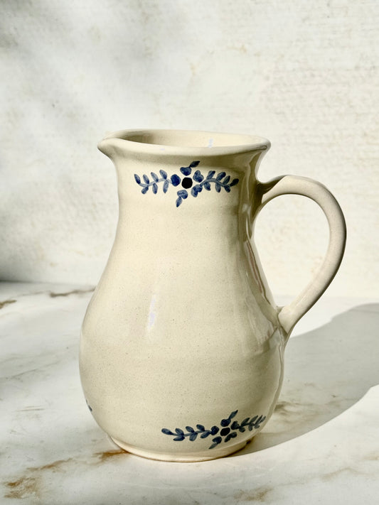 Hand-painted Margot Pitcher, Blue