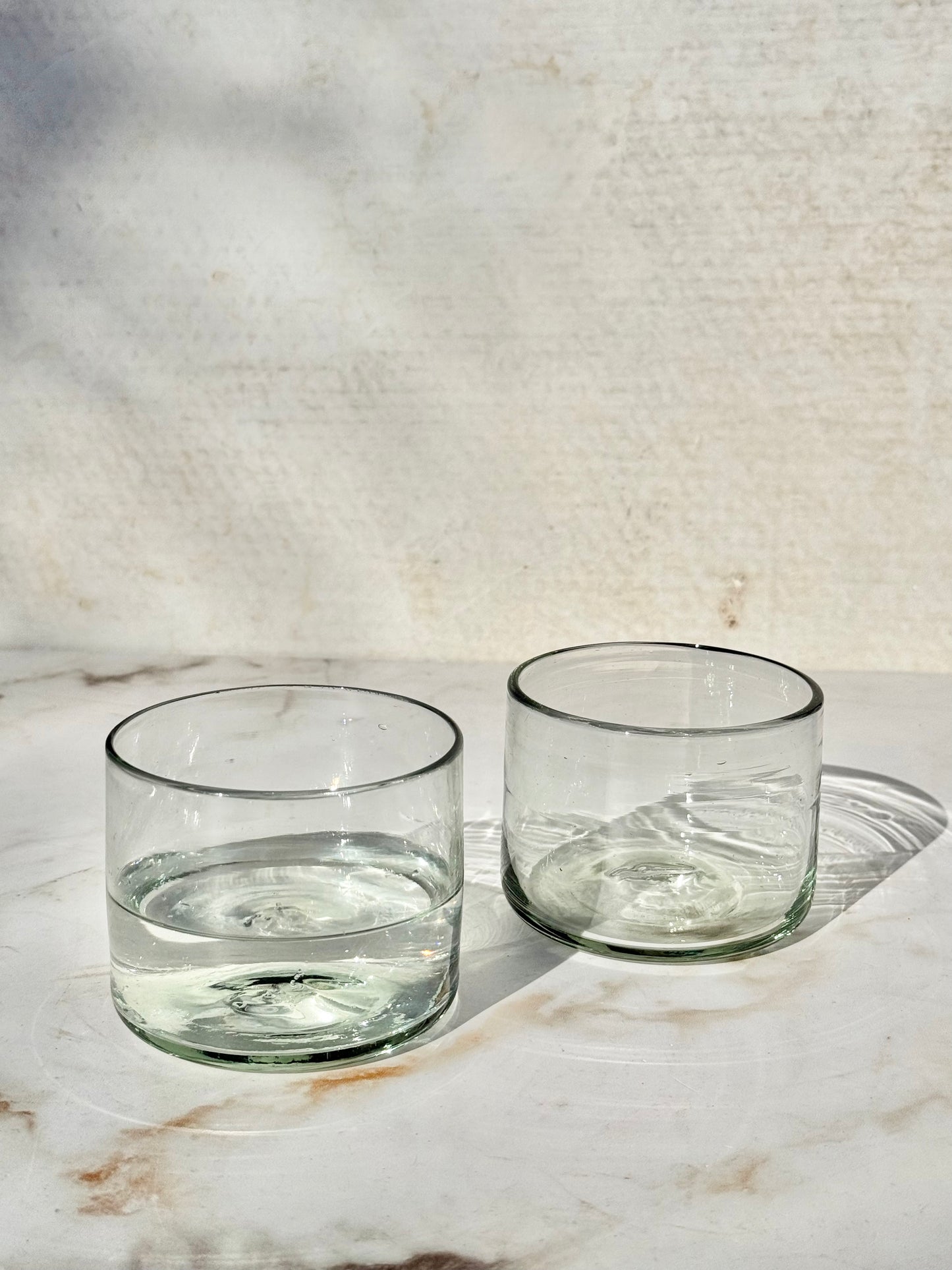 Recycled Handblown Short Glass