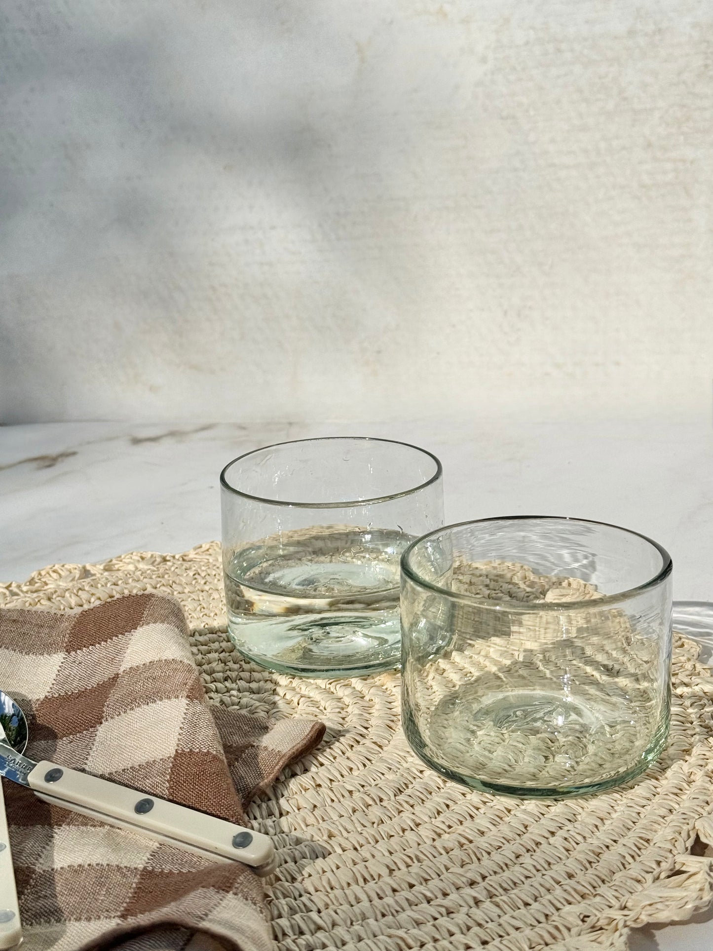 Recycled Handblown Short Glass