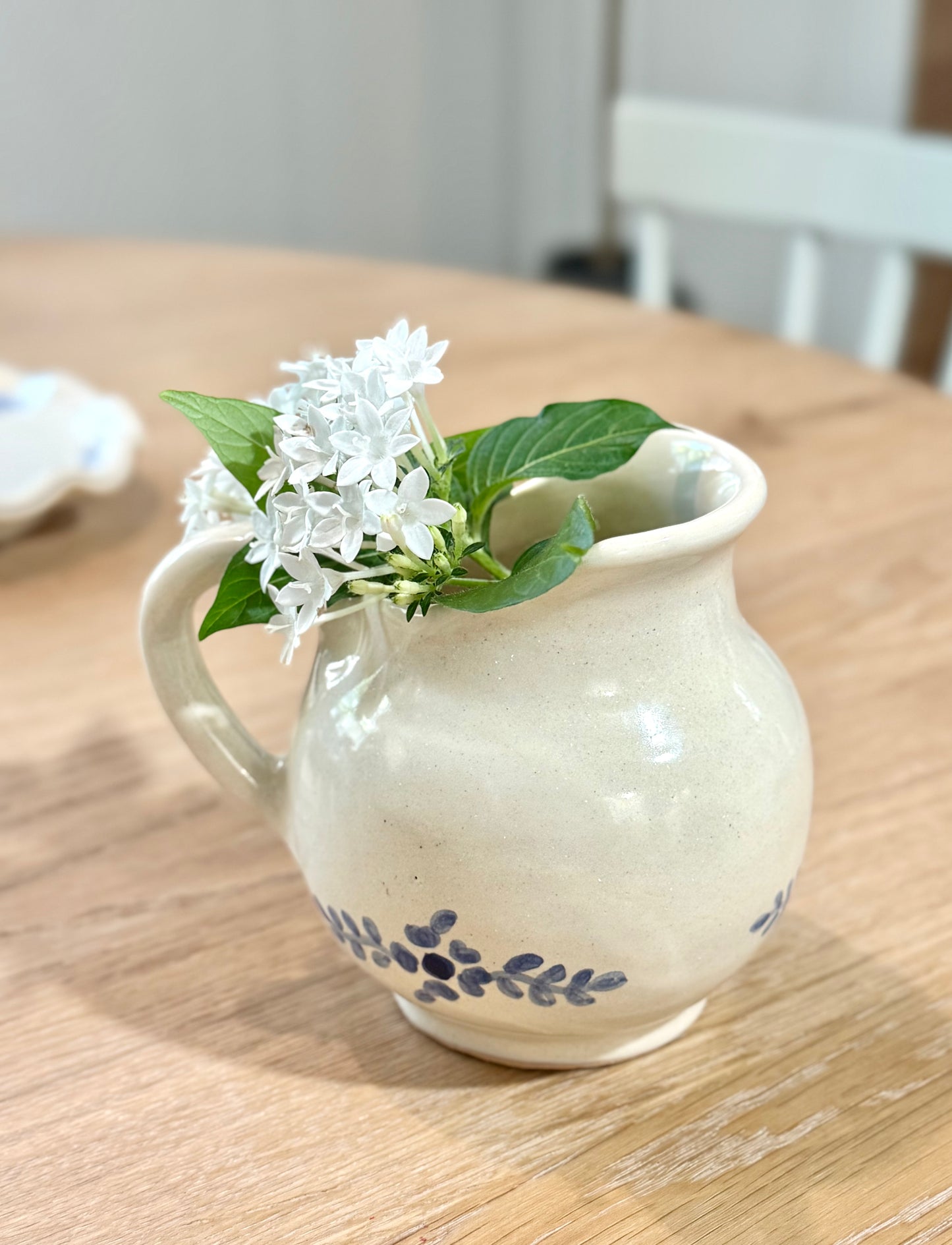 Hand-painted Margot Creamer, Blue
