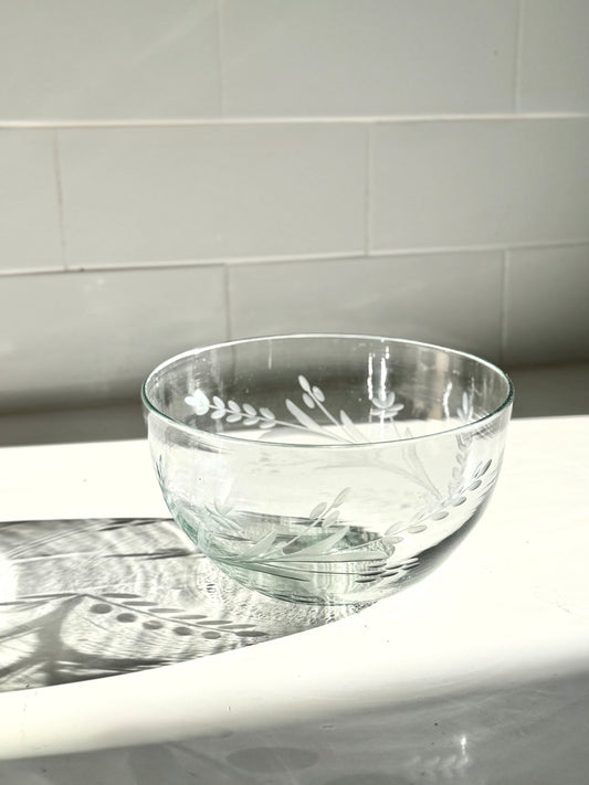 Hand-etched Serving Bowl