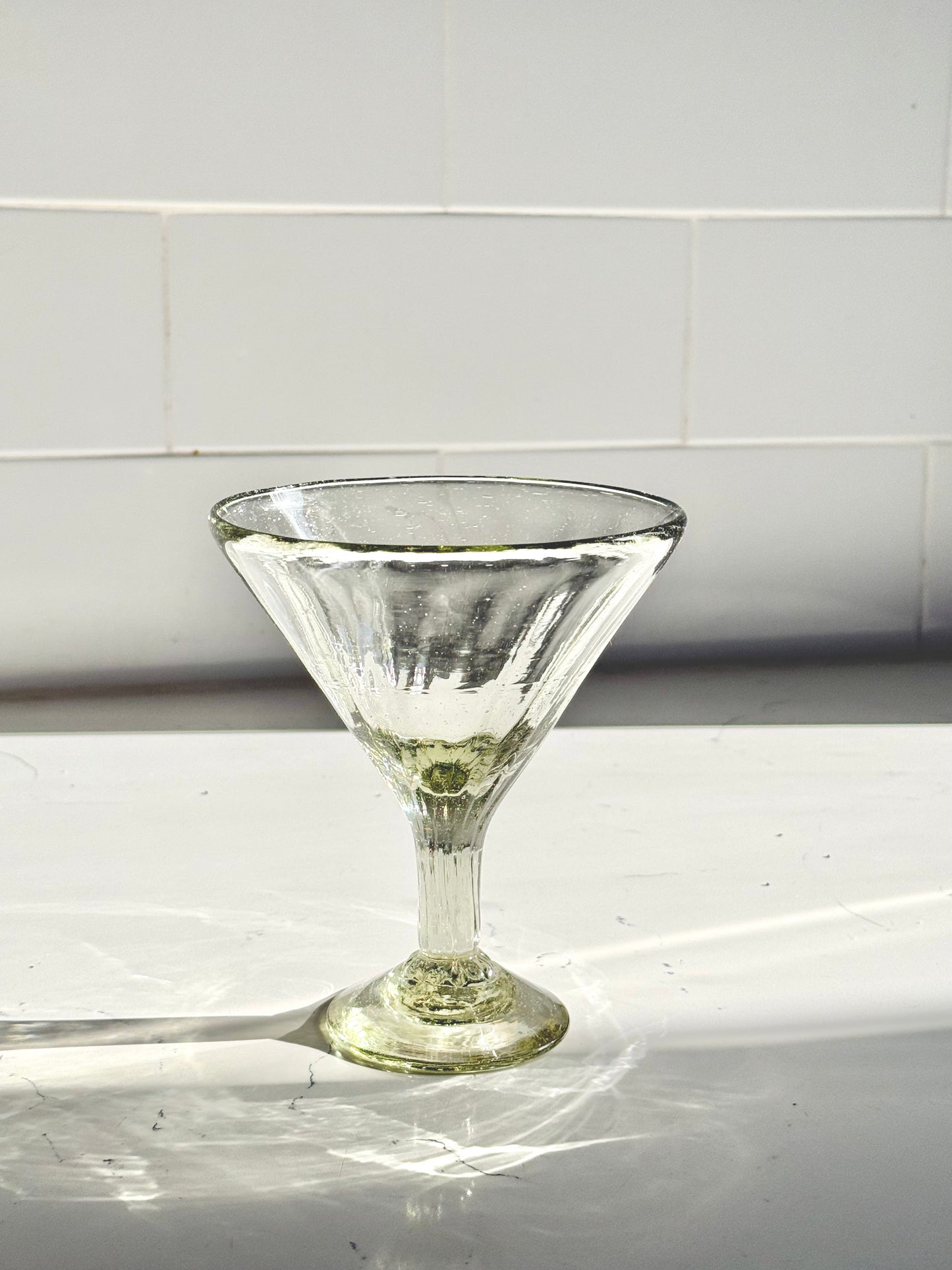 Recycled Handblown Martini Glass, Set of 2