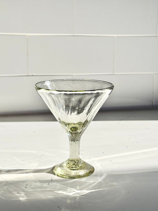 Recycled Handblown Martini Glass, Set of 2