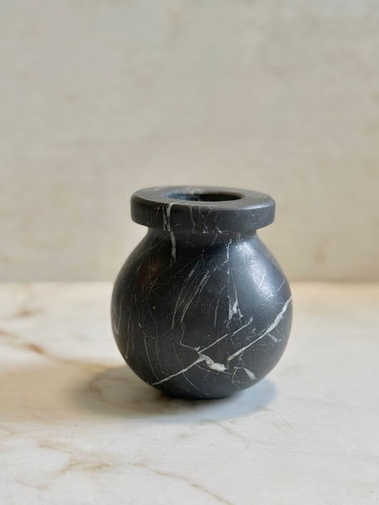 Black Marble Vase