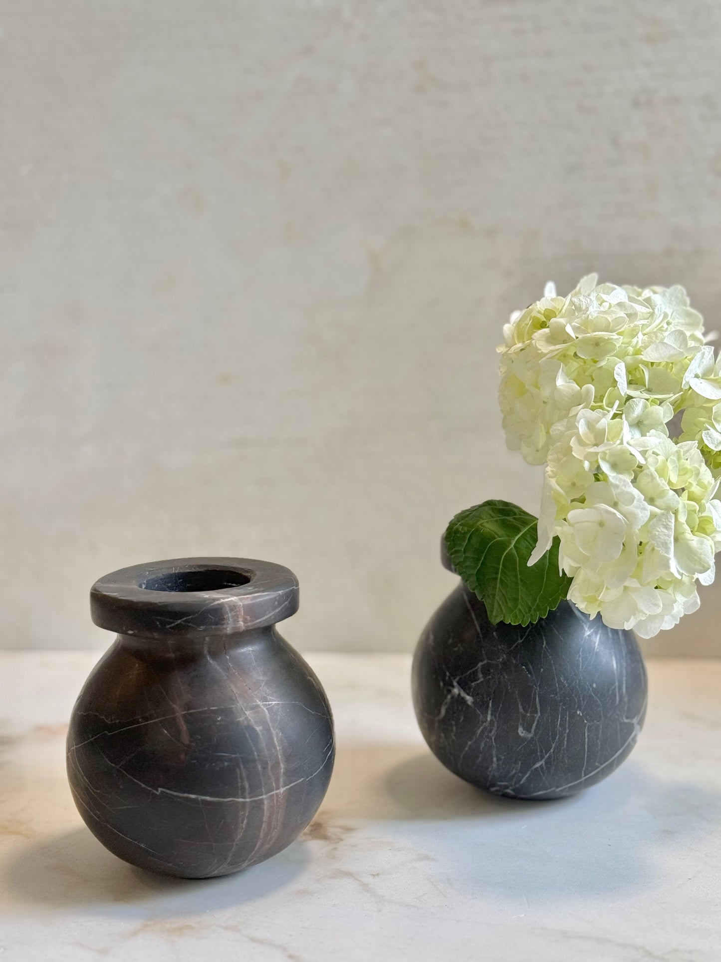 Black Marble Vase
