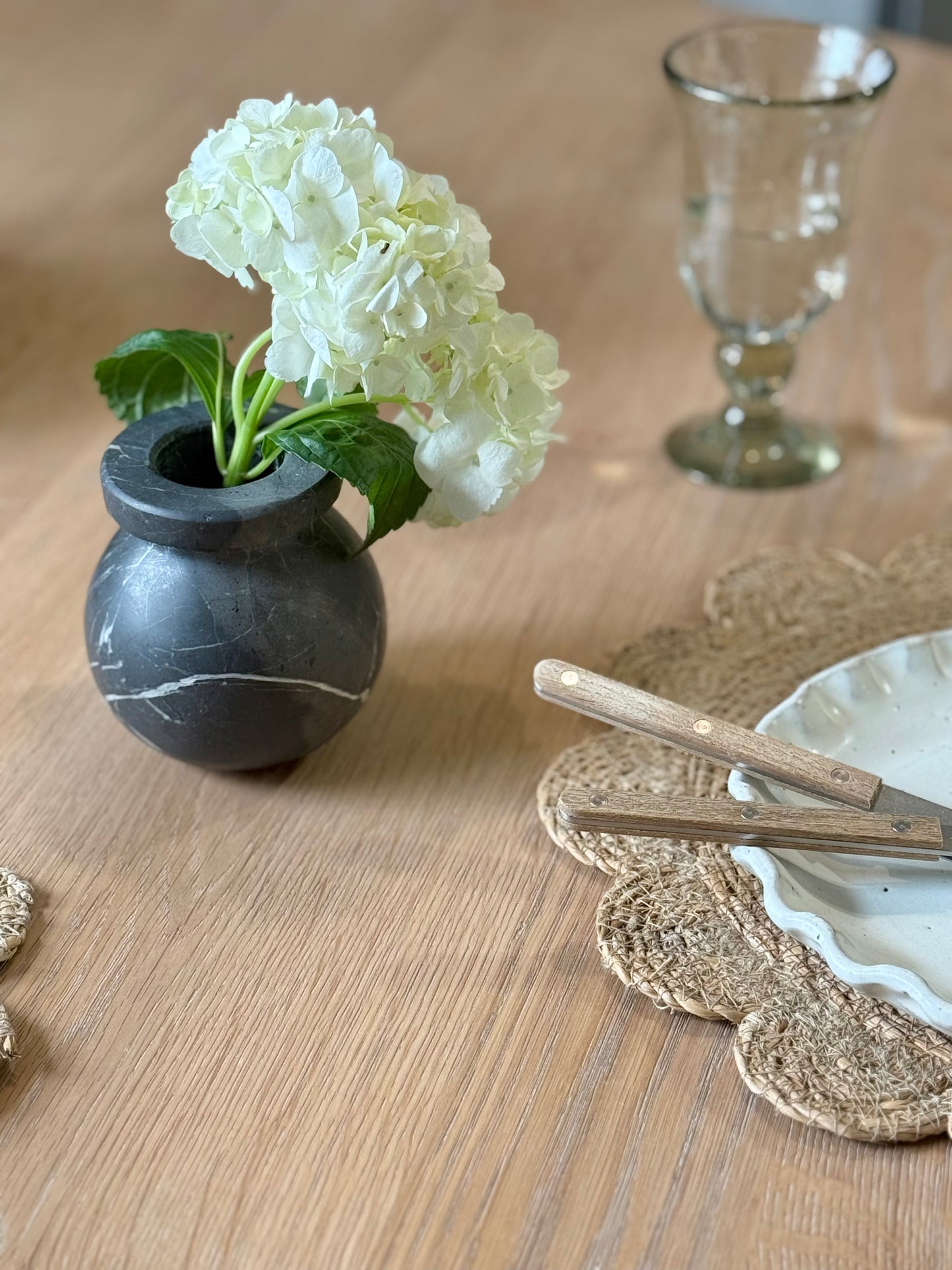Black Marble Vase