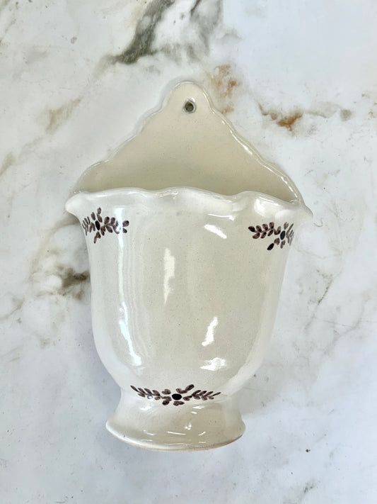 Hand-painted Margot Wall Vase, Brown