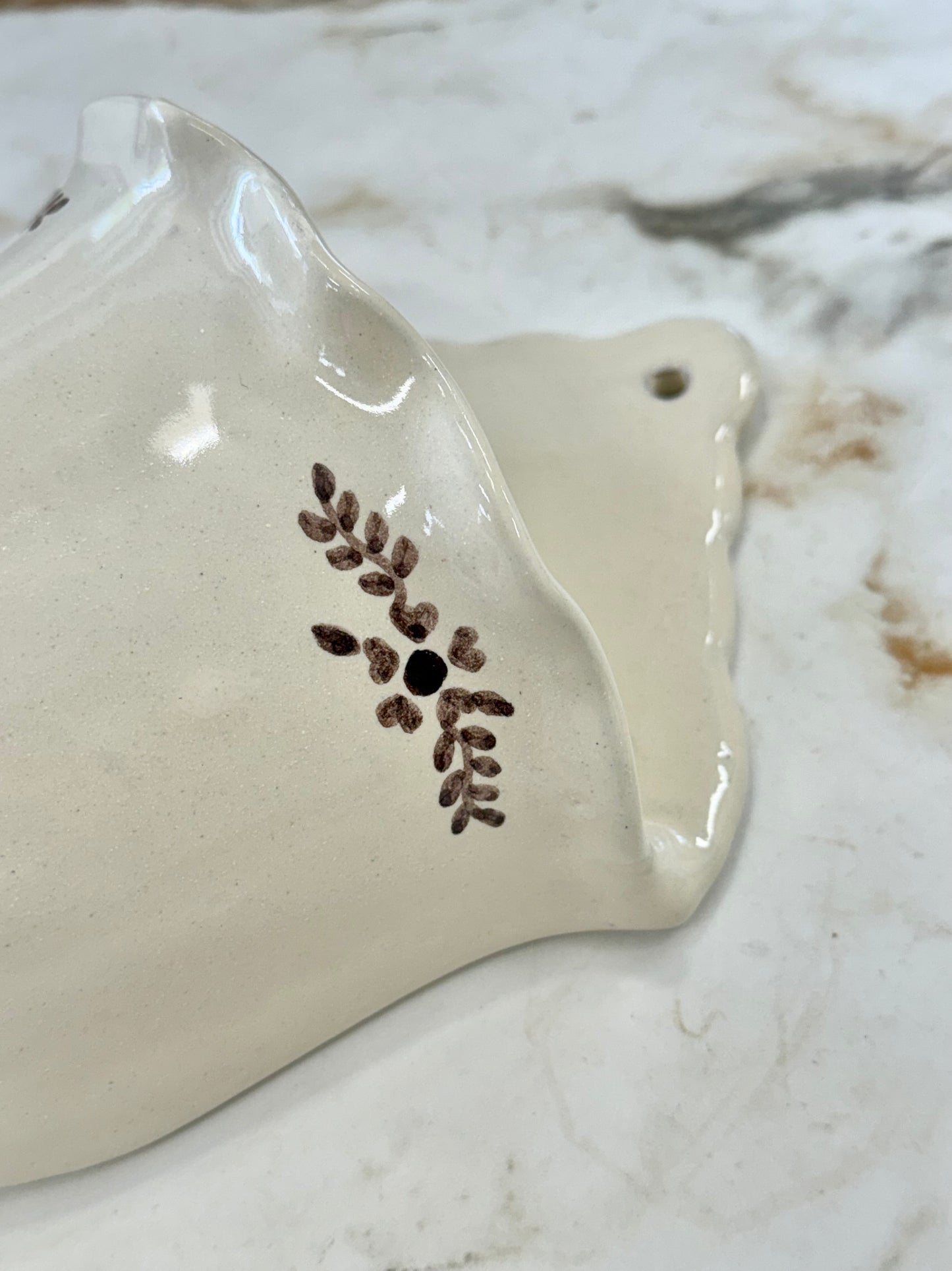 Hand-painted Margot Wall Vase, Brown