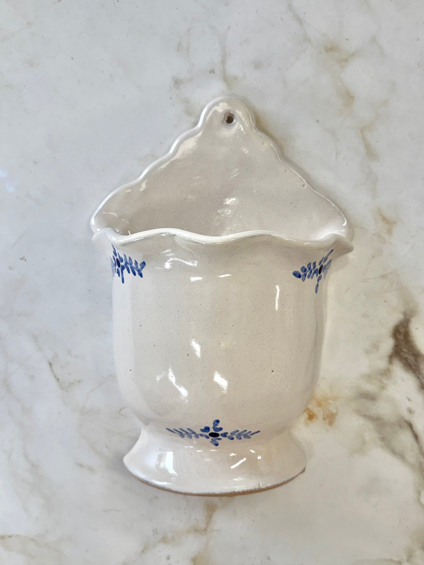 Hand-painted Margot Wall Vase, Blue