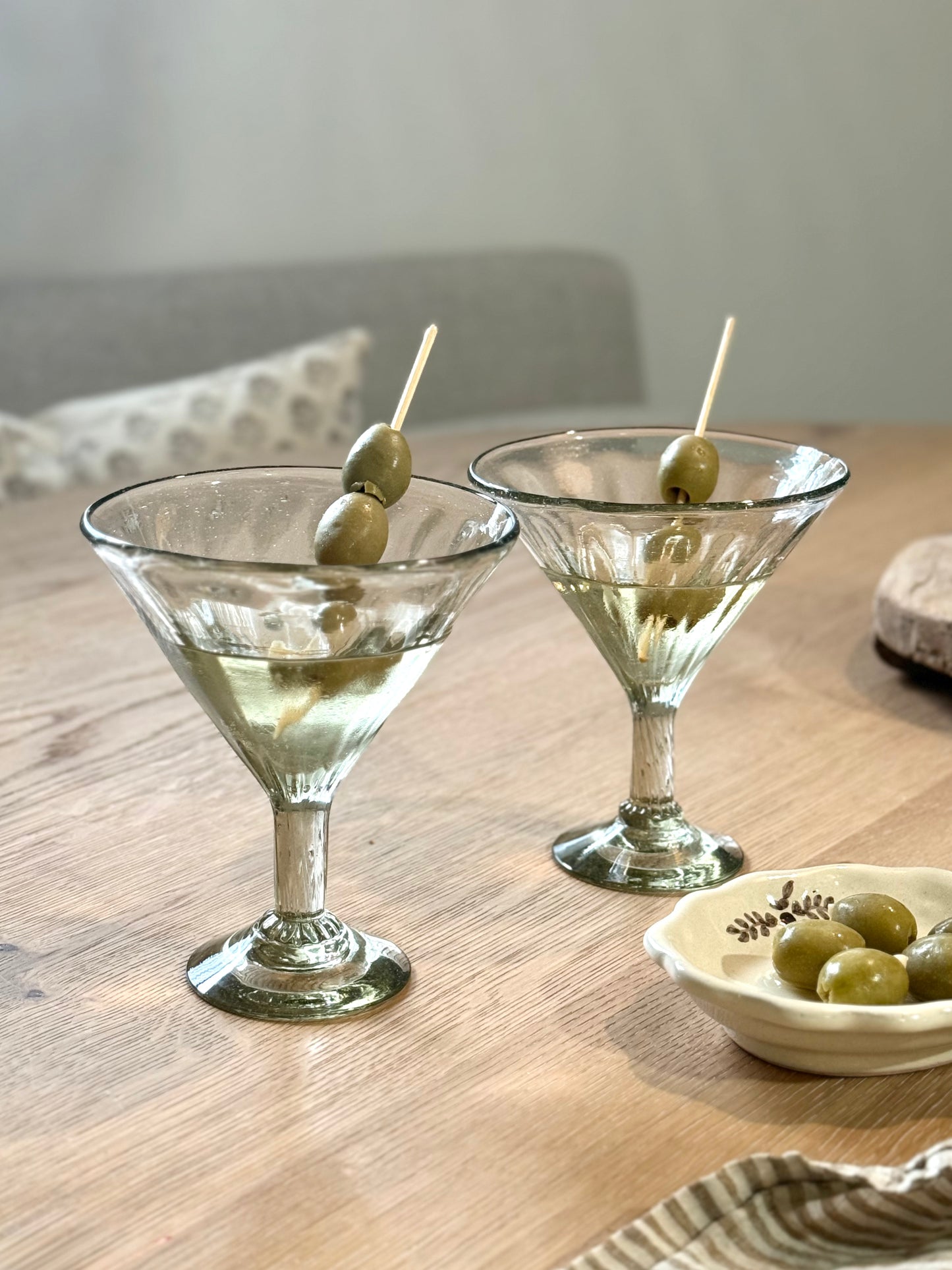 Recycled Handblown Martini Glass