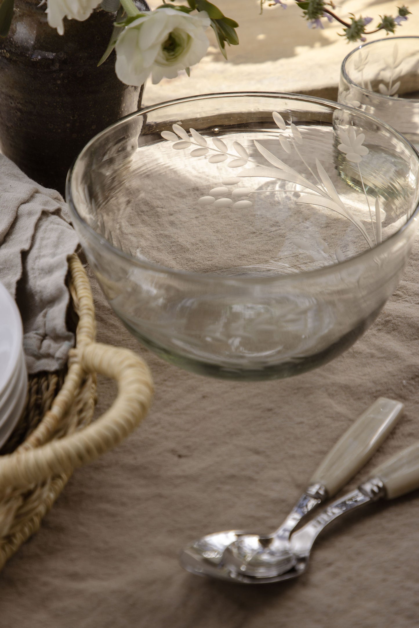 Hand-etched Serving Bowl    *COMING SOON