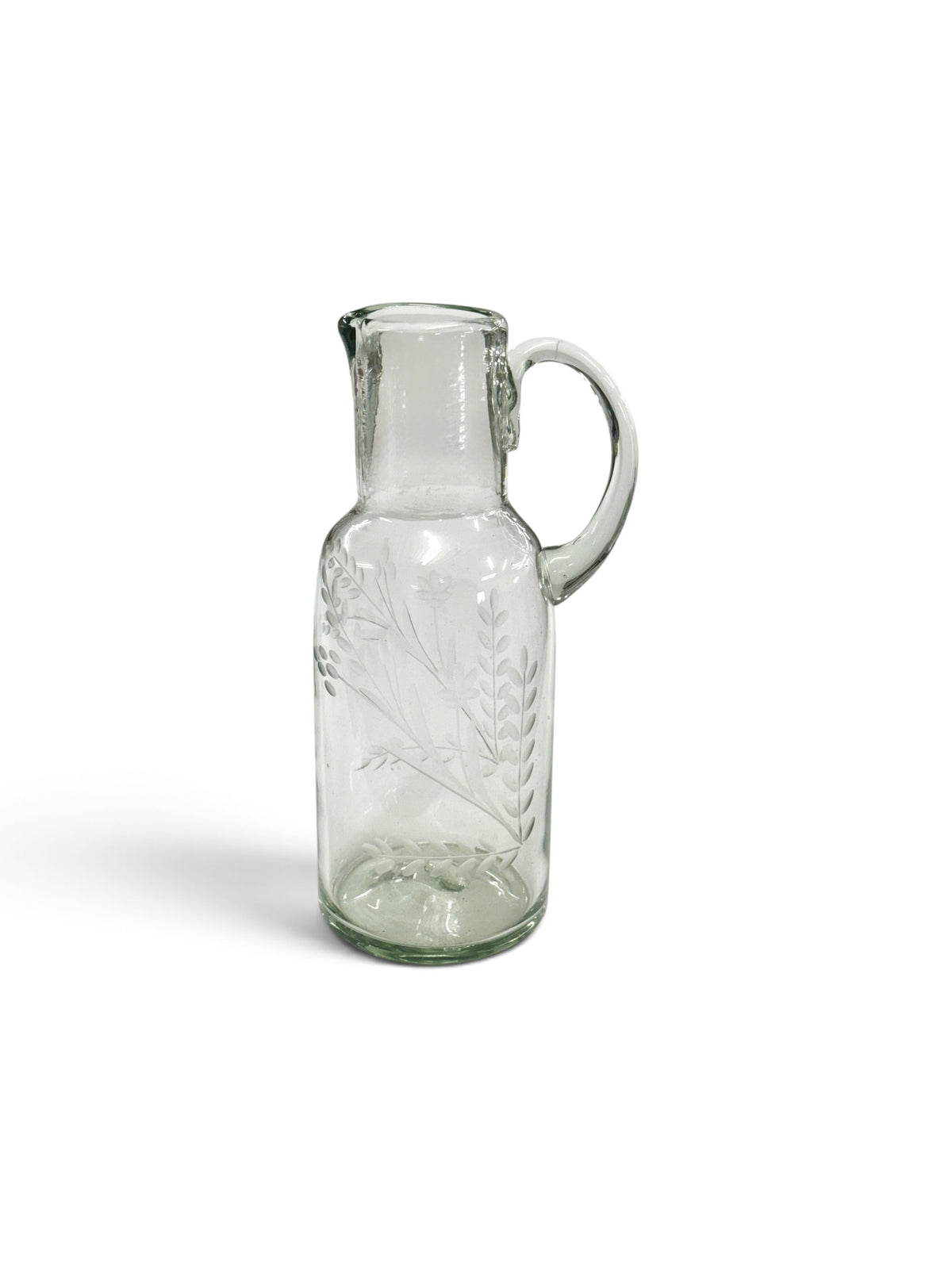 Hand-etched Glass Jug