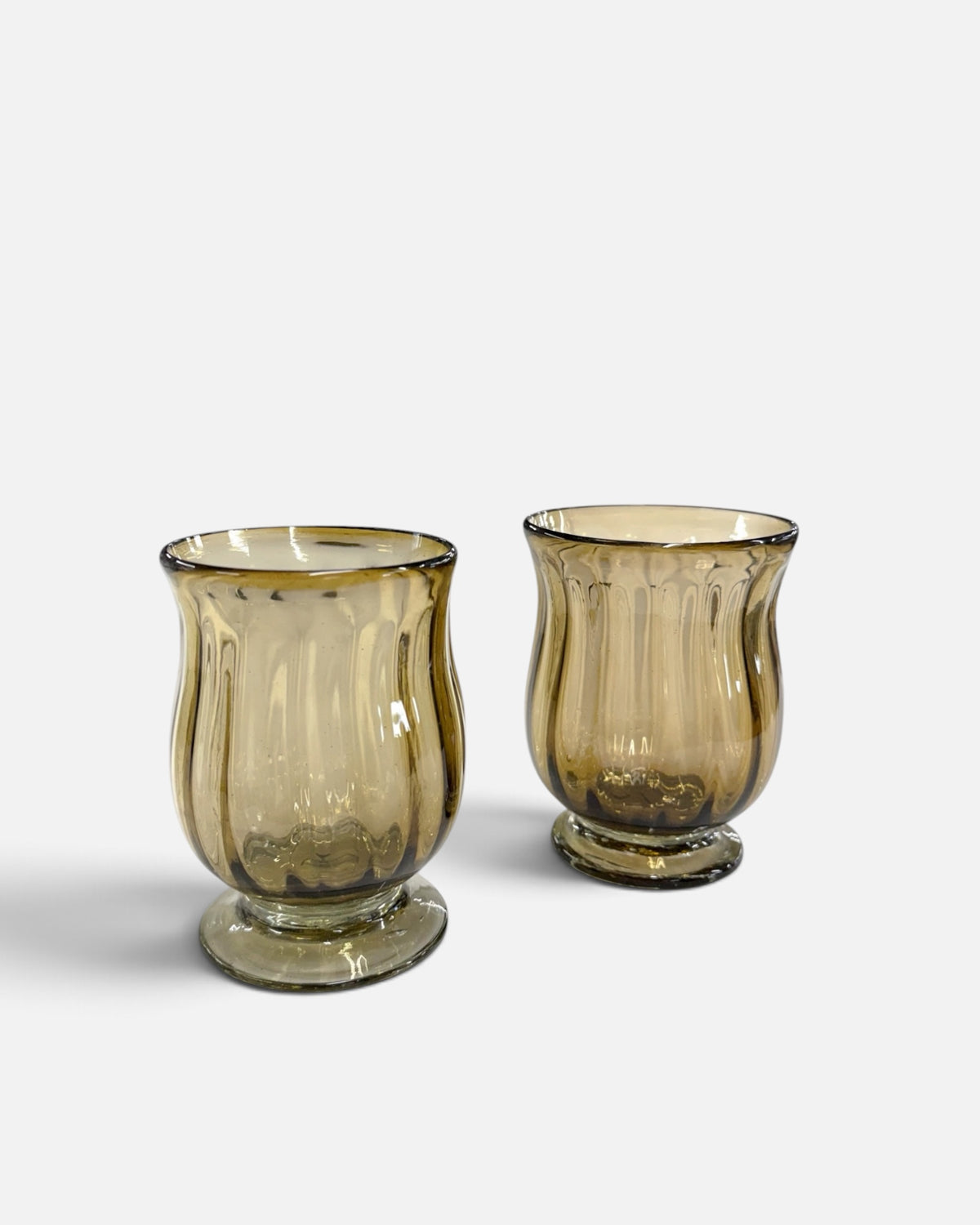 Handblown Estelle Glass, Amber