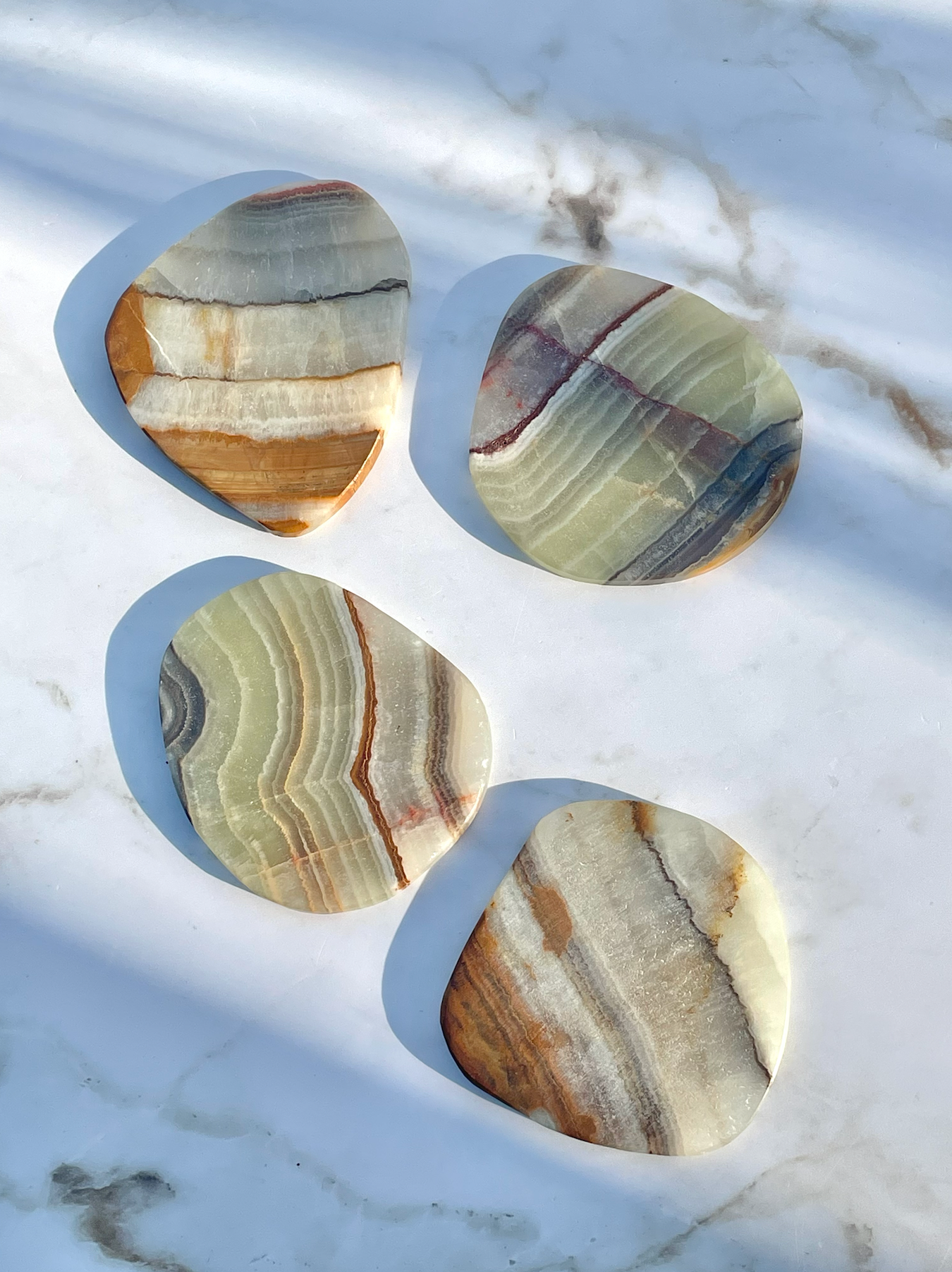 Green Onyx Coaster, Set of 4