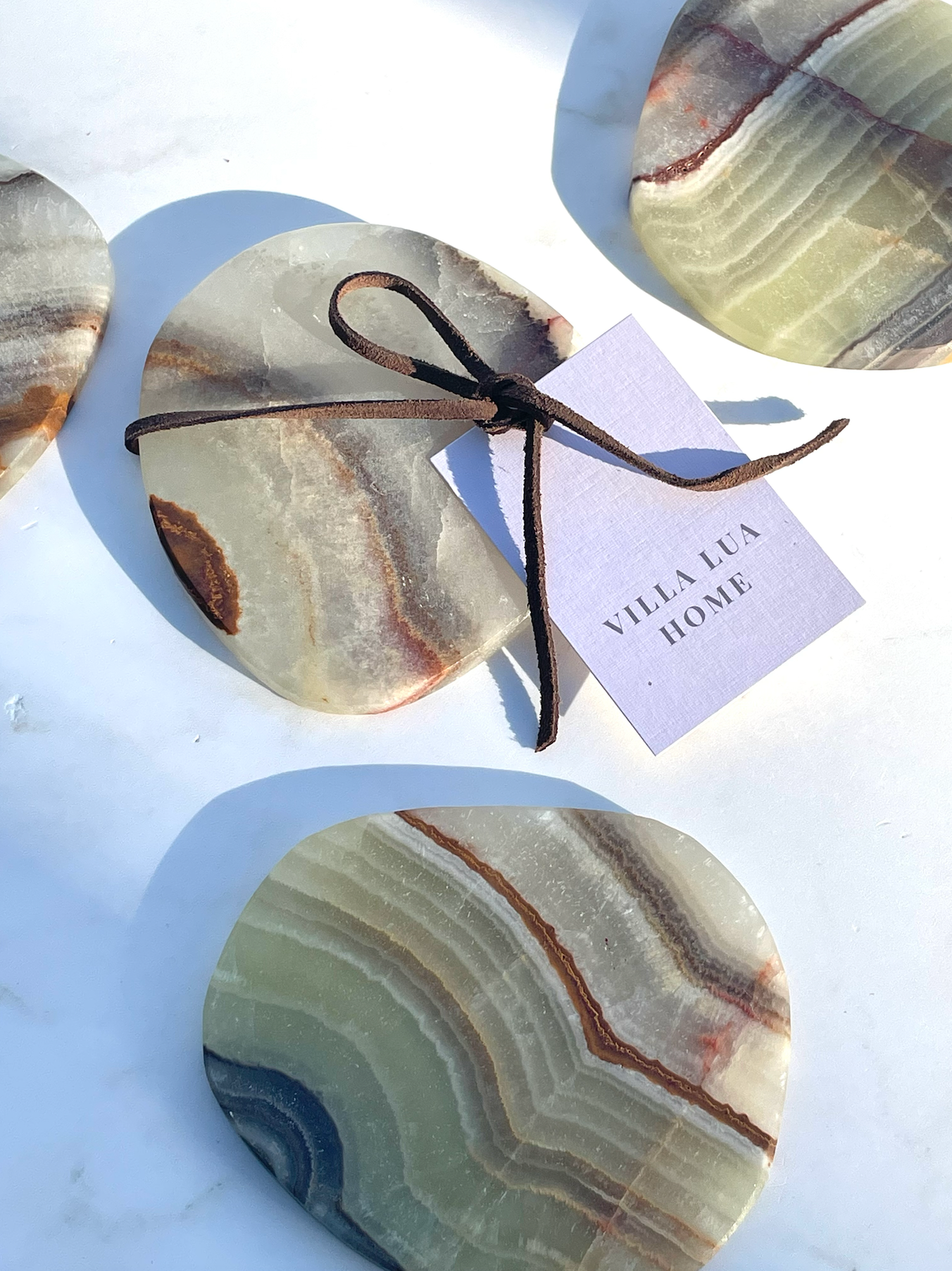 Green Onyx Coaster, Set of 4