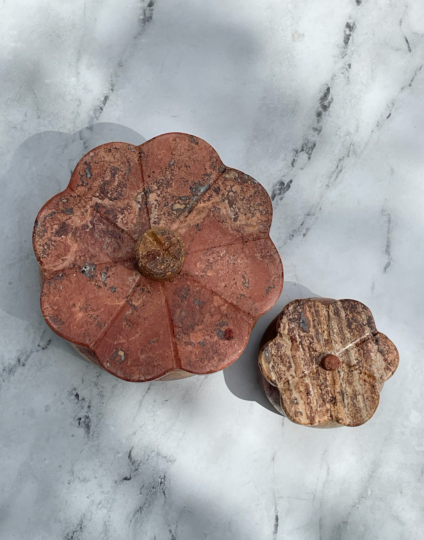 Rust Travertine Trinket Box