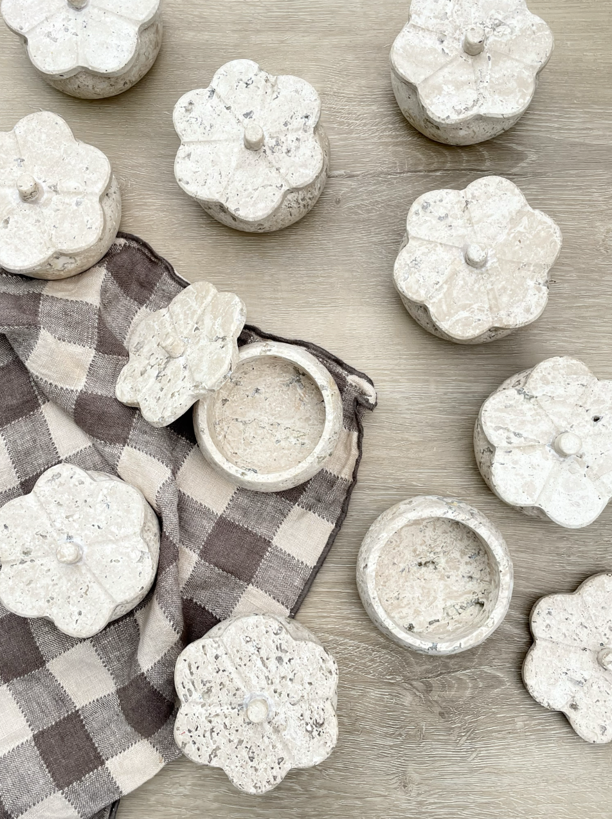 White Travertine Trinket Box