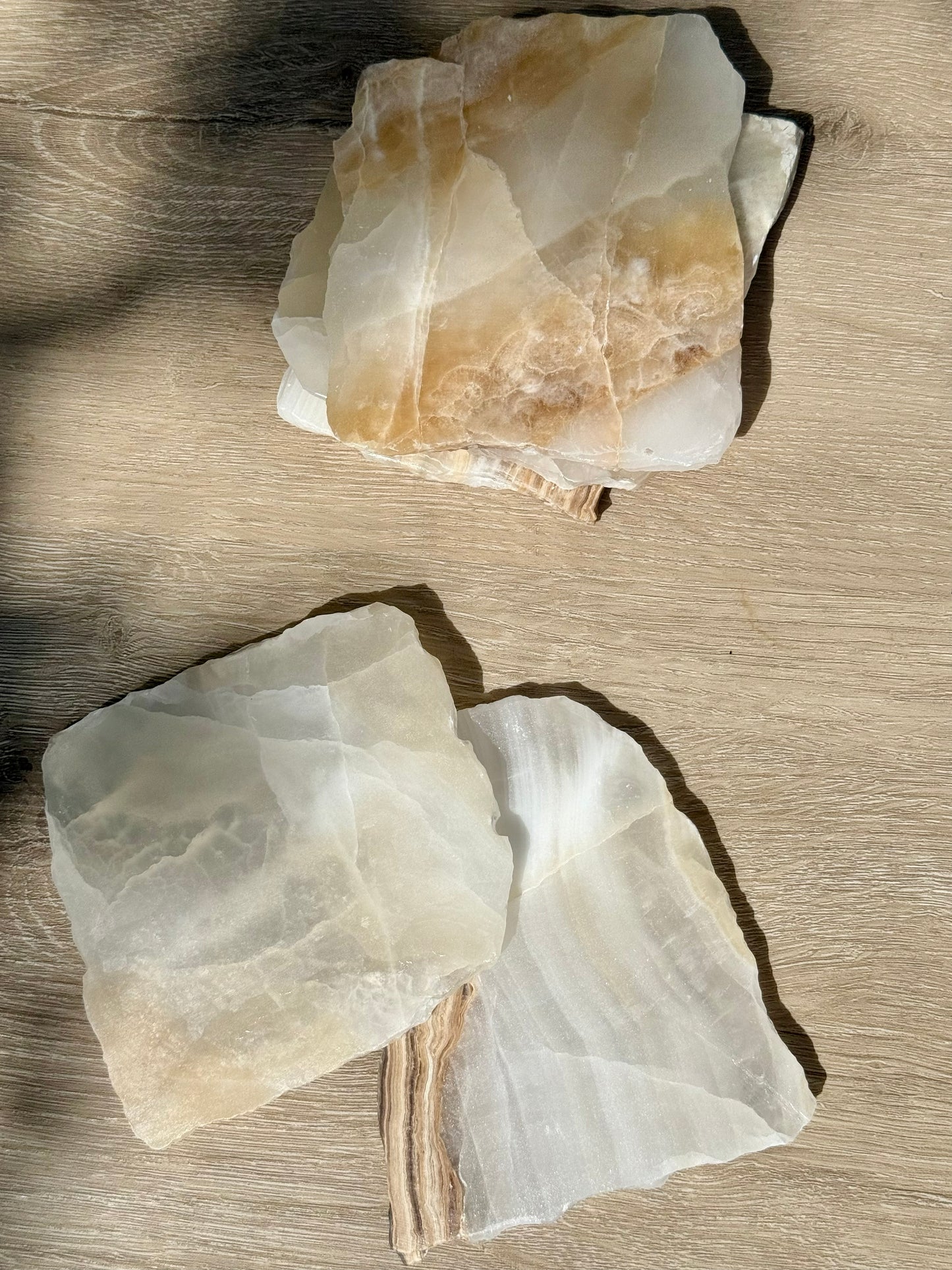 Raw Edge Onyx Coaster, Set of 4